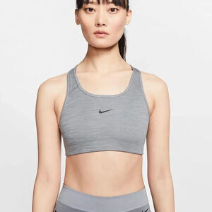 Nike Swoosh Padded Sports Bras Women Grey, Size: XS S NWT